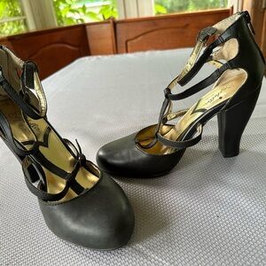 Black strappy heels - Seychelles from Anthropologie GUC.